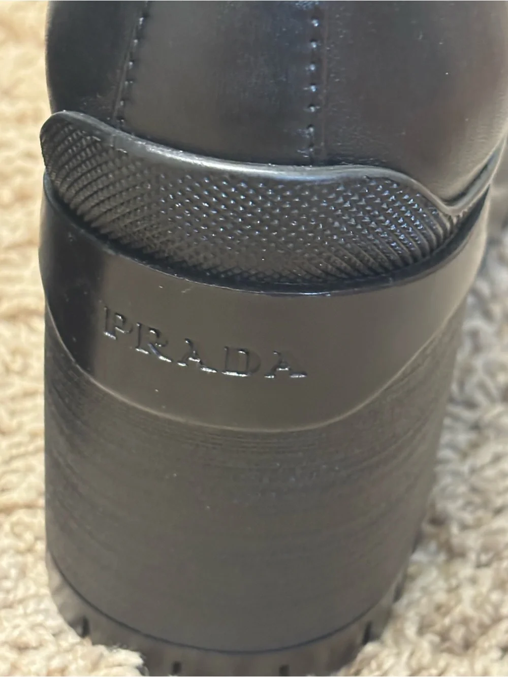 PRADA Chelsea ankle boots women’s 41 black leather high fashion chic - Picture 3 of 12